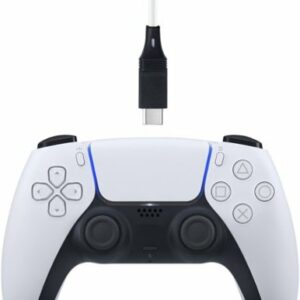 Insignia™ - 9' Play + Charge USB-C Cable for PlayStation 5 - White/Black