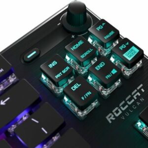 ROCCAT - Vulcan TKL Compact Mechanical Gaming Keyboard with Titan Switch Linear, RGB Lighting, and Anodized Aluminum Top Plate - Black