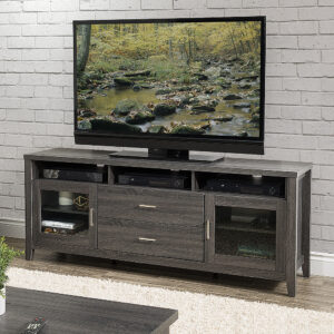 CorLiving - Hollywood TV Cabinet with Drawers, for TVs up to 85" - Dark Gray