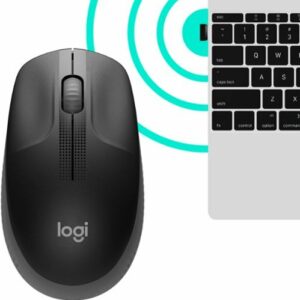 Logitech - M190 Wireless Optical Ambidextrous Mouse - Charcoal