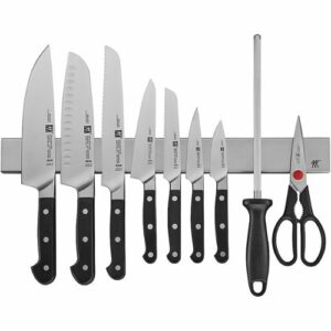 ZWILLING - Pro 16-pc Knife Set With 17.5-inch Stainless Magnetic Knife Bar - Stainless Steel