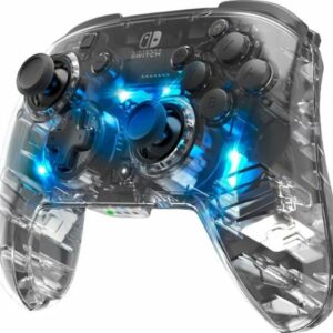 PDP - Afterglow LED Wireless Deluxe Gaming Controller: Multicolor - Nintendo Switch - Transparent