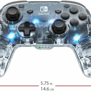 PDP - Afterglow LED Wireless Deluxe Gaming Controller: Multicolor - Nintendo Switch - Transparent