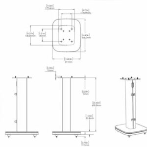 JBL - HDI-FS floor stands for HDI1600 bookshelf speakers, pair - Gloss Black