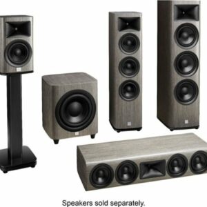 JBL - HDI-FS floor stands for HDI1600 bookshelf speakers, pair - Gloss Black