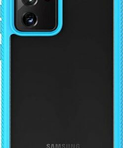 SaharaCase - GRIP Series Carrying Case for Samsung Galaxy Note20 Ultra 5G - Aqua/Clear