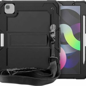 SaharaCase - DEFENSE Heavy Duty Case for Apple iPad Air 10.9" (4th Generation 2020 and 5th Generation 2022) - Black