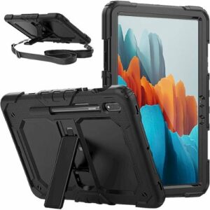 SaharaCase - Defense Protection Case for Samsung Galaxy Tab S7 and Tab S8 - Black