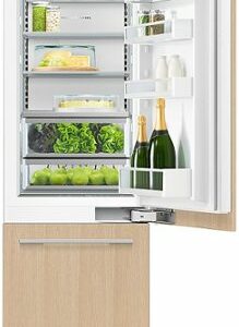 Fisher & Paykel - 24in. 12.1 cu.ft. Bottom-Freezer Built-In Column Refrigerator with White Interior and Internal Water Dispenser - Custom Panel Ready