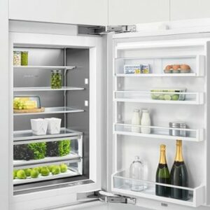 Fisher & Paykel - 24in. 12.1 cu.ft. Bottom-Freezer Built-In Column Refrigerator with White Interior and Internal Water Dispenser - Custom Panel Ready