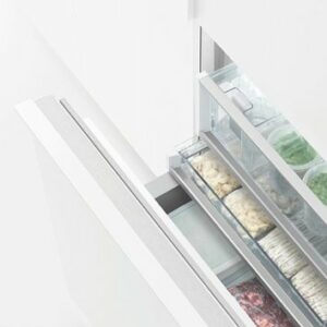 Fisher & Paykel - 24in. 12.1 cu.ft. Bottom-Freezer Built-In Column Refrigerator with White Interior and Internal Water Dispenser - Custom Panel Ready