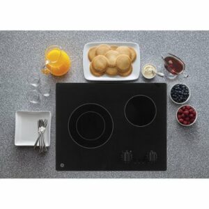 GE - 21" Built-In Electric Cooktop - Black