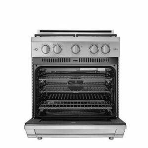 Dacor - 30" 5.2 Cu. Ft. Slide-In Gas Pro-Range, Professional Style, Natural Gas - Silver