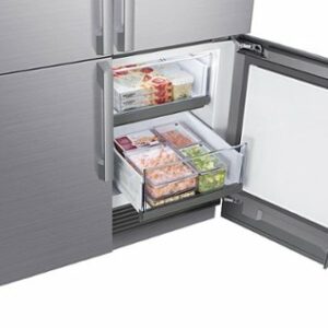 Dacor - 23.5 Cu Ft 4-Door Flex French Door Built In Refrigerator with FreshZone Drawer and Precise Cooling - Custom Panel Ready