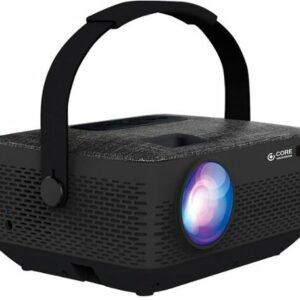 Core Innovations - 720p – HD 150” Portable LCD Home Theater Projector with Built-in Battery - Black