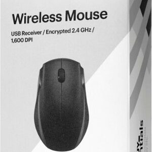 Best Buy essentials™ - Wireless Optical Standard Ambidextrous Mouse with USB Receiver - Black