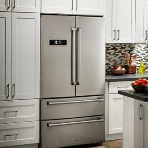 Thor Kitchen - 20.7-cu ft 4-Door Counter-Depth French Door Refrigerator with Ice Maker - Stainless Steel