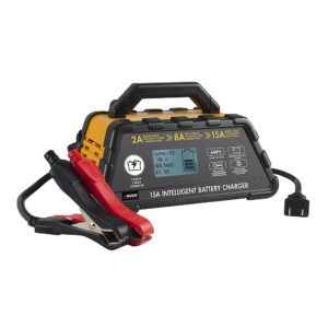 Wagan - 15 Amp Battery Charger - Yellow