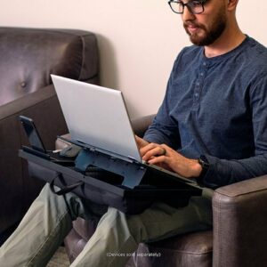 LapGear - Ergo Pro Adjustable Lap Desk for 15.6" Laptop or Tablet - Black