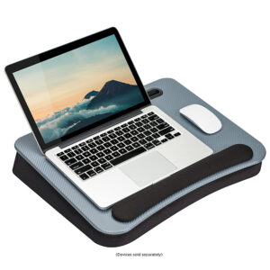 LapGear - Smart-e Pro Memory Foam Lap Desk for 17.3" Laptop or Tablet - Silver Carbon