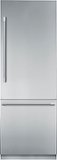 Thermador - Freedom Collection 16 Cu. Ft. Bottom Freezer Built-In Smart Refrigerator with Professional Series Handles - Silver