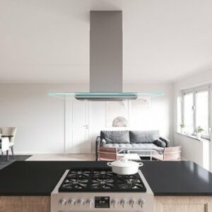 Zephyr - Verona 42 in. 600 CFM Island Mount Range Hood with LED Light - Stainless Steel