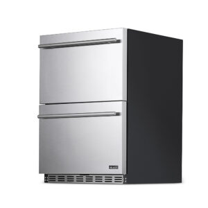 NewAir - 20-Bottle or 80-Can Dual Drawer Wine Refrigerator - Stainless Steel