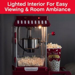 WestBend - 2.5-Ounce Popcorn Cart Popcorn Popper Machine - Red