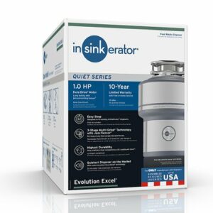 InSinkerator - Evolution Excel Lift and Latch Quiet Series 1HP Continuous Feed Garbage Disposal Cordless - Silver