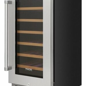 Thor Kitchen - 33 Bottle Built-in Dual Zone Wine and Beverage Cooler - Stainless Steel