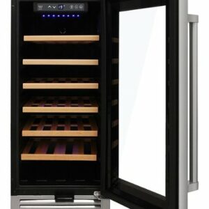 Thor Kitchen - 33 Bottle Built-in Dual Zone Wine and Beverage Cooler - Stainless Steel