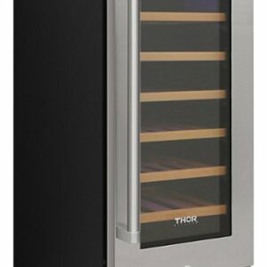 Thor Kitchen - 33 Bottle Built-in Dual Zone Wine and Beverage Cooler - Stainless Steel