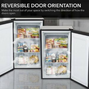 Whynter - 3.0 cu. ft. Energy Star Upright Freezer with Lock - Stainless Steel - Silver