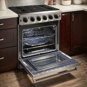 Thor Kitchen - 4.55 Cu.Ft Freestanding Liquid Propane Gas Convection Range - Stainless Steel