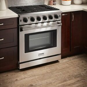 Thor Kitchen - 4.55 Cu.Ft Freestanding Liquid Propane Gas Convection Range - Stainless Steel