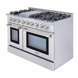 Thor Kitchen - Professional 4.6 Cu. Ft. and 2.2 Cu. Ft. Dual Fuel Range - Stainless Steel