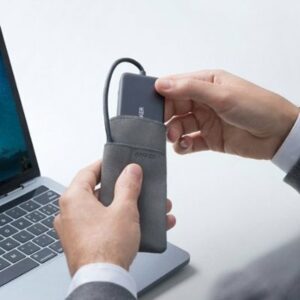 Anker - USB C Hub, 4-in-1 USB-C, with 60W PD, 3 USB-A, 1 USB-C - Gray