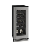 U-Line - 1 Class 24-bottle Wine Refrigerator with Convection cooling system - Stainless Steel