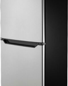 Insignia™ - 4.9 Cu. Ft. Mini Fridge with Bottom Freezer - Stainless Steel