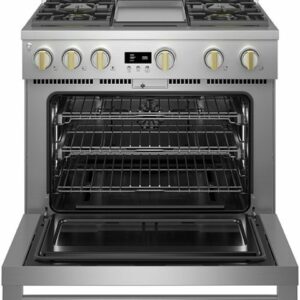 Monogram - 6.2 Cu. Ft. Freestanding Gas Convection Range with 4 Burners - Stainless Steel