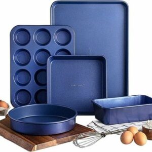 Granitestone - 15-Piece Non Stick Aluminum Cookware Set - Blue