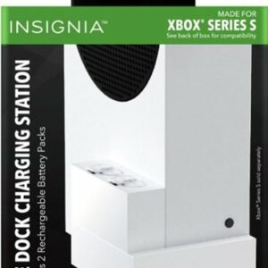 Insignia™ - Side Dock Dual Battery Charger for Xbox Series S - White