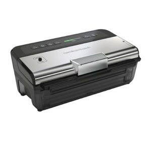 Hamilton Beach - NutriFresh Wet & Dry Food Vacuum Sealer with 2-Roll Storage & Starter Kit - BLACK