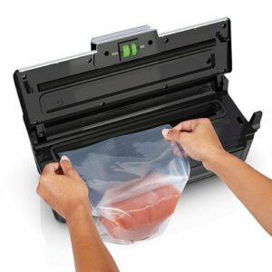 Hamilton Beach - NutriFresh Wet & Dry Food Vacuum Sealer with 2-Roll Storage & Starter Kit - BLACK