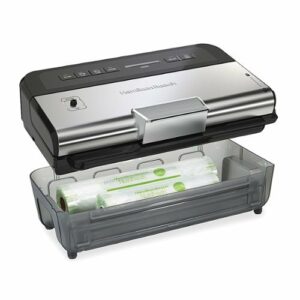 Hamilton Beach - NutriFresh Wet & Dry Food Vacuum Sealer with 2-Roll Storage & Starter Kit - BLACK