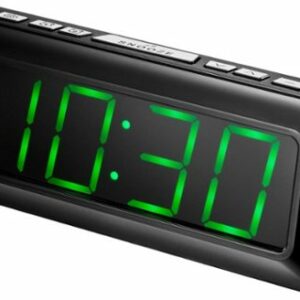 Best Buy essentials™ - BE-CLOPP3 Digital AM / FM Dual Alarm Clock - Black