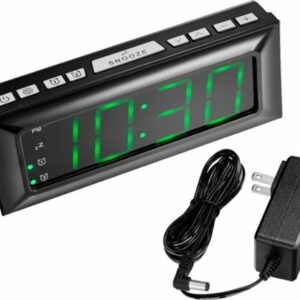 Best Buy essentials™ - BE-CLOPP3 Digital AM / FM Dual Alarm Clock - Black