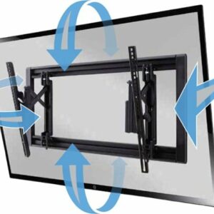 SANUS Elite - Advanced Tilt 4D TV Wall Mount for Most TVs 42"-90" up to 150lbs- Extends 6.8" for Easy Cable Access and Max Tilt - Black