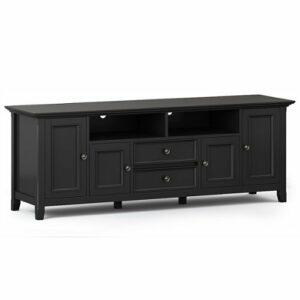 Simpli Home - Amherst Solid Wood 72 inch Wide Transitional TV Media Stand For TVs up to 80 inches - Black