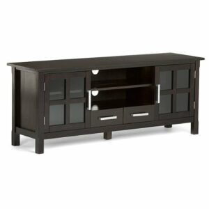 Simpli Home - Kitchener Solid Wood 60 inch Wide Contemporary TV Media Stand For TVs up to 65 inches - Hickory Brown